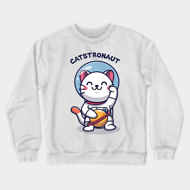 Catstronaut Crewneck Sweatshirt by Coolthings